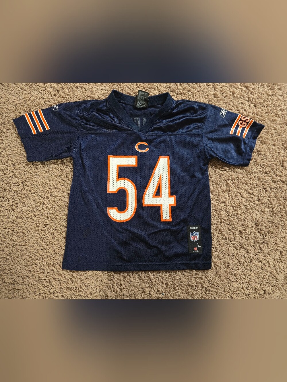 Reebok Kids' Chicago Bears Navy #54 Urlacher Football Jersey